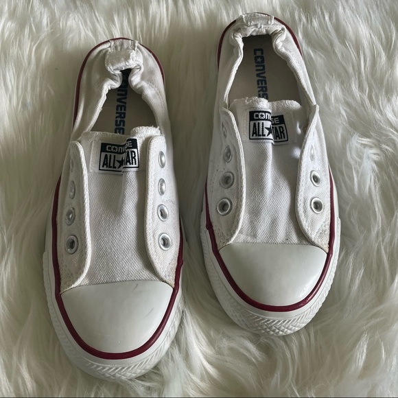 Converse Shoes - Converse All Star, Shoreline, White, Womens Size 7, Slip On Shoes, No Laces